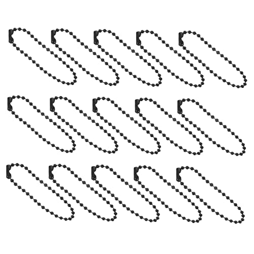 COHEALI 100 Stück Kugelkette Schmuck Schwarz Bunte Etiketten Bunte Ketten aus Metall Schlüsselanhänger Kette für Schmuckherstellung Perlenketten Basteln von COHEALI