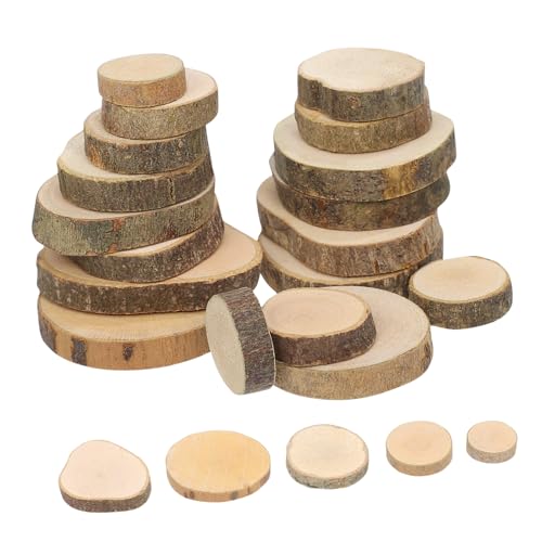 COHEALI 100St Protokollscheiben Bouchon Planke handwerkliche Baumstamm rundet die Füße Stütze christmas-decorations decoratiuni craciun holzschild holzstücke Holzscheiben hölzern von COHEALI