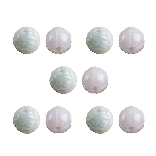 COHEALI 10st Schmuck Zubehör Jade-perlen Bastelperlen-kit Jadeit Geschnitzt von COHEALI