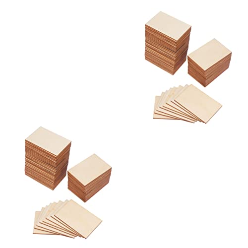 COHEALI 120 Stück Blockholz Rustikale Bastelchips Liefert Heimverzierungen Malerei Unfertige Scheiben Ausschnitte Basteldekoration Blanko Weihnachtsquadrate Plaketten Aus Holz Zum von COHEALI