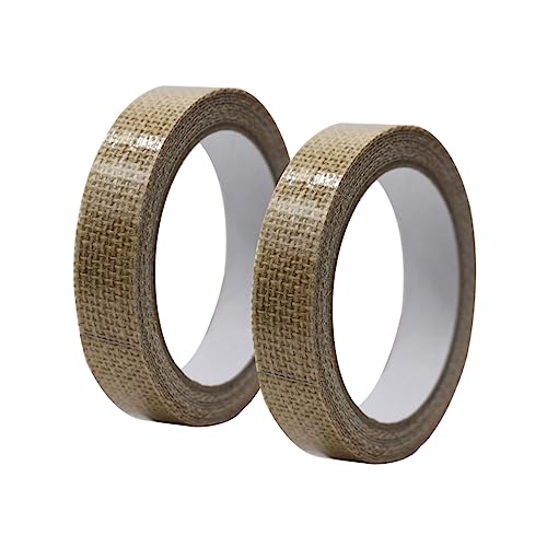 COHEALI 2 Stk Sackleinen rollen für handwerk Sackleinen band Washi masking tape Sackleinen washi band geschenkband Jute Klebeband -Rolle Sammelalbum schmücken von COHEALI