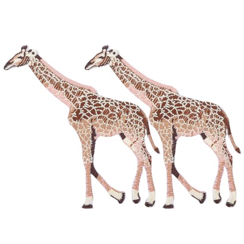 COHEALI Aufnäher mit TWO Giraffen-Stickereien, zum Aufbügeln, Applikationen für Kleidung, Jeans, Jacken, Rucksäcke COHEALI Aufnäher mit TWO Giraffen-Stickereien, zum Aufbügeln, Applikationen für Kleidung, Jeans, Jacken, Rucksäcke von COHEALI
