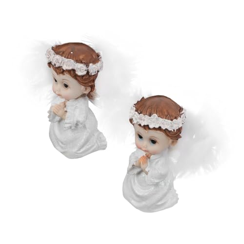 COHEALI 2 Stück Engel Figurine Junge Mädchen mit Flügeln Europäischer Stil Betende Engel Statue Wetterfest Vielseitig für Garten Tisch Weihnachtsdekoration COHEALI 2 Stück Engel Figurine Junge Mädchen mit Flügeln Europäischer Stil Betende Engel Statue Wetterfest Vielseitig für Garten Tisch Weihnachtsdekoration von COHEALI
