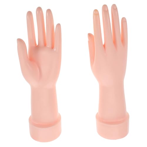 COHEALI 2 Stück Handförmiger Schmuckhalter aus PE Material Langlebiger Ringhalter und Handschuhständer Multifunktional für Ringe und Accessoires Hautfarbener Schmuckdisplayständer von COHEALI