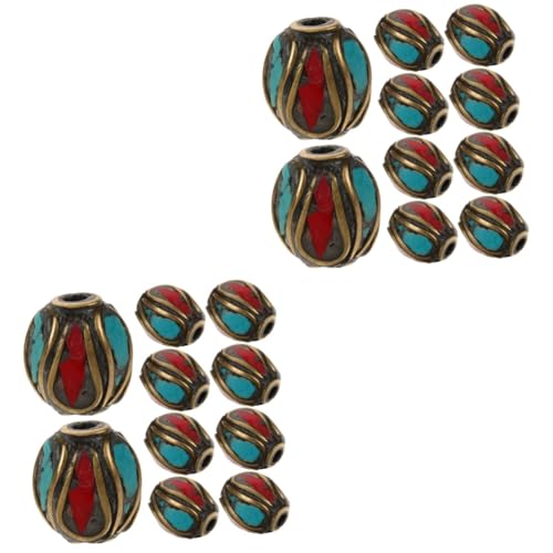 COHEALI Abstandsperlen 20 Stück Perlen Buddha Nepal -Y Für Spacer Kupferloch Handgemachte Schmuckherstellung von COHEALI