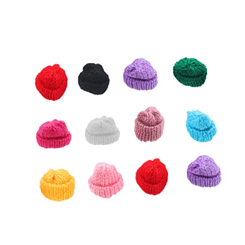 COHEALI 20 Stücke Miniatur Dekoration Hut Zubehör Häkelzubehör Schmuckherstellung Mini Strickmützen Puppe Hüte Häkelmütze Baby von COHEALI