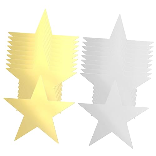 COHEALI 20st Handgeschnittenes Papier Goldene Sternausschnitte Stern-konfetti-ausschnitt Wandtattoos Mit Sternen Pentagramm-ausschnitt Papier Dekoratives Papier Kind Doppelseitig von COHEALI