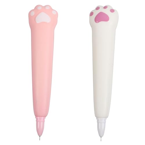 COHEALI 2St Süßer Stift zum Stressabbau Katzenpfoten Stift Neuheitsstifte für Kinder lustige stifte lustige kugelschreiber Cartoon neutrale Stifte Schüler-Squeeze-Toy-Stift Plastik von COHEALI