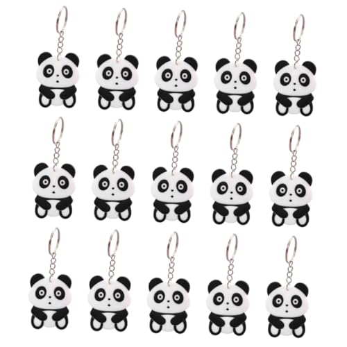 COHEALI 30St Panda-Schlüsselanhänger Schlüsselanhänger für Autoschlüssel Sportmeeting-Souvenirs Schlüsselbund Schlüsselringe Panda-Zeug Rucksack-Hängeornament weiches Gummi schmücken Puppe von COHEALI