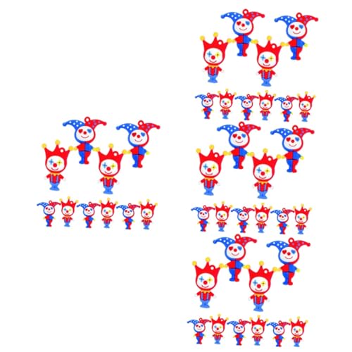 COHEALI 40 Stk Clown-zubehör Auto Zubehör Diy-anhänger Kleines Clown-dekor Geschenk Für Neujahr Kawaii-accessoires Taschenanhänger Pvc Schlüssel Kunsthandwerk von COHEALI
