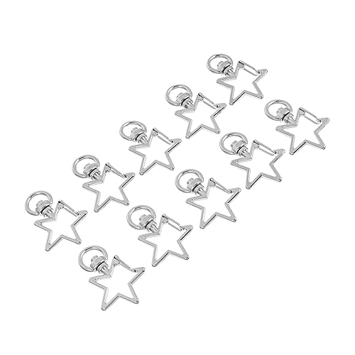 COHEALI 40 Stück Stern-Schlüsselanhänger Juwelen Zum Basteln Goldene Schlüsselanhänger Auslöser-Karabinerhaken Schlüsselbund Karabinerverschluss Drehbarer Schnappclip Sternform von COHEALI