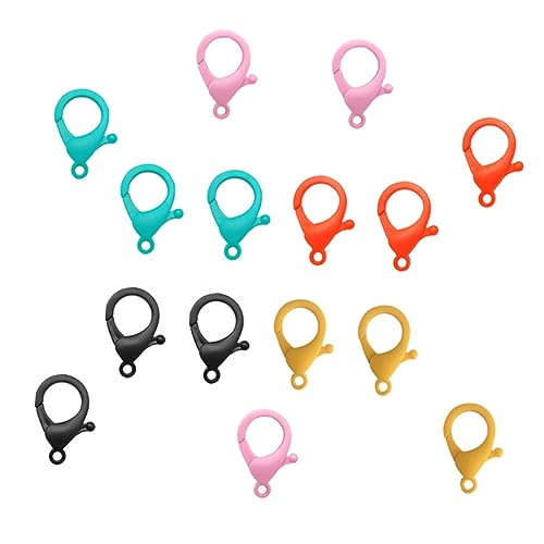COHEALI 50stücke Kunststoff-lobster-clips Für Schmuckherstellung Strapazierfähige Verschlüsse Für Halsketten Armbänder Und Diy-projekte Bunte Designs von COHEALI