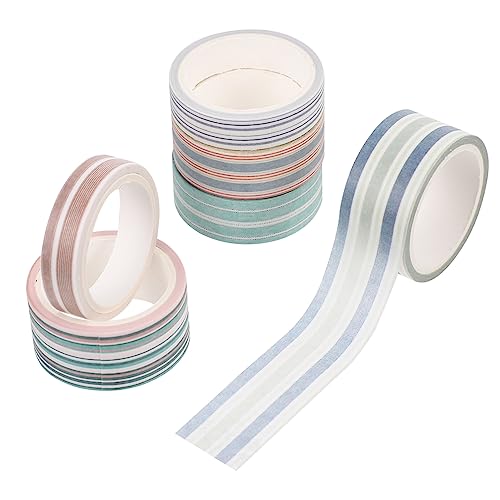 COHEALI 6 Rollen Washi-Tape-Set scheckheft scrabook handsfull dekobänder gestreiftes Washi-Tape Scrapbooking-Zubehör aufkleber DIY Washi Tape Klebeband zum Verpacken von Geschenken Papier von COHEALI