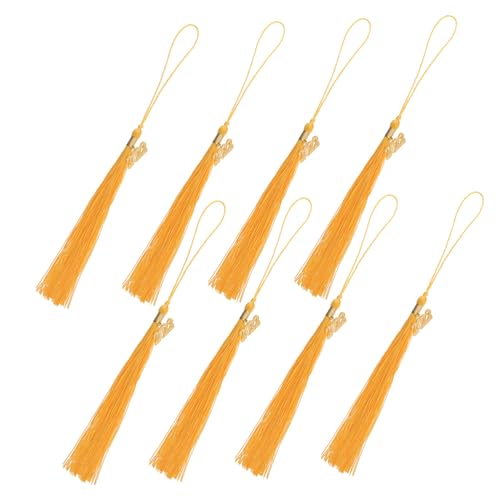 COHEALI 8 Stück Teiliges Doktorhut Quasten Anhänger Leichte Strapazierfähige Graduation Hat Tassels Handgefertigt Goldfarben für Abschlussfeier Dekoration und Geschenkidee von COHEALI