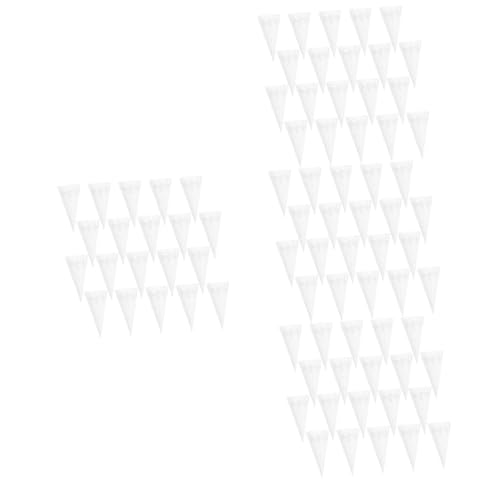 COHEALI 80 Stk Papierbrunnen hochzeitsdeko weißes Dekor Blütenkonfetti Blütenkegel Eisblumenhalter Konfetti-Halter für die Hochzeit Kegel aus Blumenpapier hohl Blütenblatt von COHEALI