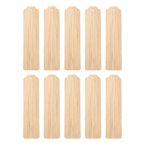 COHEALI Blanko-Lesezeichen aus Holz, unlackiert, rechteckige Form, blanko, mit Löchern, 10 Stück COHEALI Blanko-Lesezeichen aus Holz, unlackiert, rechteckige Form, blanko, mit Löchern, 10 Stück von COHEALI