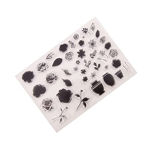 COHEALI Vielseitige Stempel Für Scrapbooking Blumen-/blätter-muster Silikon-siegelstempel Für Bastelprojekte von COHEALI
