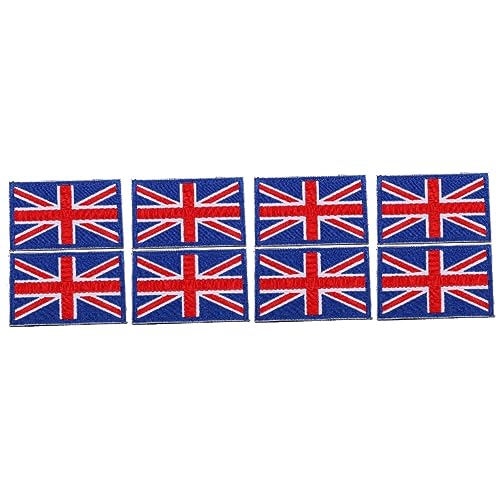 COHEALI DIY 8 Stück Flaggen Englisch Deutsch Eisen Land Party Logo Sport Badges Dekor Stoff Flagge Großbritannien Shorts Patches Kleidung Rock T-Shirt Events Miniture - französische Kleidung von COHEALI
