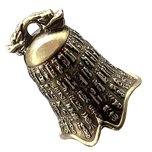 COHEALI Messing Glocke Schlüsselanhänger Charms Schlüsselanhänger Vintage Glocke Einzigartige Prägung Design von COHEALI