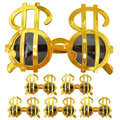 COHEALI 6 Paare Dollarzeichen-sonnenbrille -party-brille Halloween-party-sonnenbrille Partybevorzugung Für Das Neue Jahr Punk-sonnenbrille Goldgräberbrille Füllstoff Modisch Pp Kind von COHEALI