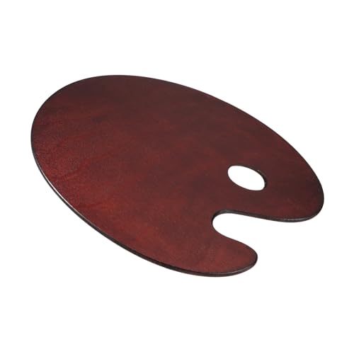 COHEALI Holz Malpalette Oval Mittelgroß Holzpalette für Ölfarben Acrylfarben Kunstpalette Malbrett für Künstler Malzubehör von COHEALI