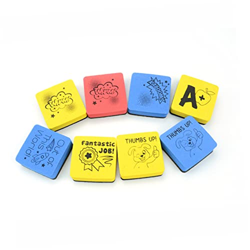 COHEALI 24 Stück 5 X 5 Cm Quadratische Tafel-radiergummis Schulbedarf Whiteboard-radiergummi Weiche Tafel Für Büro Und Zuhause Zufällige Farbe von COHEALI