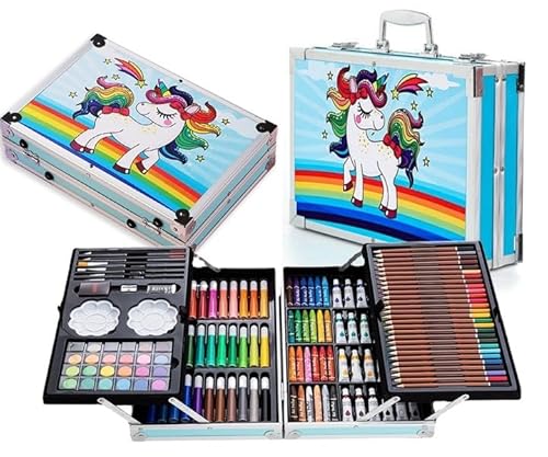 COIL Kreativset - Künstlerkoffer mit 145 Teilen, Vielseitig Einsetzbares Malset für Kinder und Erwachsene, Buntstifte, Marker, Acrylfarben, Ölpastelle, Aquarellkuchen - Ideal für Kunstprojekte COIL Kreativset - Künstlerkoffer mit 145 Teilen, Vielseitig Einsetzbares Malset für Kinder und Erwachsene, Buntstifte, Marker, Acrylfarben, Ölpastelle, Aquarellkuchen - Ideal für Kunstprojekte von COIL