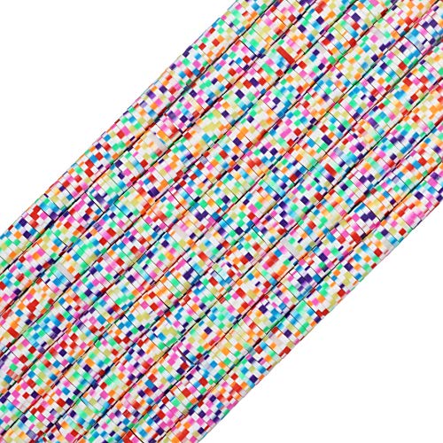 COIRIS 3400 Stück Mixcolor Vinyl Heishi Perlen Umweltfreundlich Handgemachtes Polymer 6 mm Ton Zwischenperlen für Surfer Chocker Halskette Armband Ohrringe Schmuckherstellung(RT-B01Mix) von Coiris