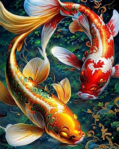 COKYIS Erwachsene Kreuzstich Stickpackungen Koi-Illustration 11CT Vorgedruckt zählen Set DIY Stickbilder Kreuzstich Für Anfänger Home Decor 40×50cm COKYIS Erwachsene Kreuzstich Stickpackungen Koi-Illustration 11CT Vorgedruckt zählen Set DIY Stickbilder Kreuzstich Für Anfänger Home Decor 40×50cm von COKYIS