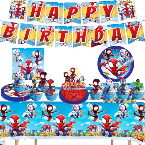 Geburtstagsparty Dekoration,Geburtstag Party Supplies,Kinder Geburtstag Dekoration Party Set Geburtstag Party Zubehör,Geburtstagsdeko Party Set von COKYIS