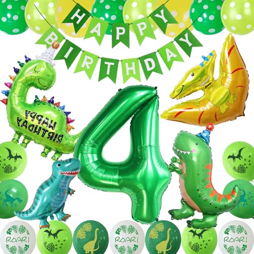 COLANANA Dino Geburtstag Deko Set,4 jahre Kindergeburtstag Dino Geburtstag Deko mit Happy Birthday Girlande, Grün Gelb Dinos Luftballons für Dinosaurier Party Kindergeburtstag Geburtstags Dekoration COLANANA Dino Geburtstag Deko Set,4 jahre Kindergeburtstag Dino Geburtstag Deko mit Happy Birthday Girlande, Grün Gelb Dinos Luftballons für Dinosaurier Party Kindergeburtstag Geburtstags Dekoration von COLANANA