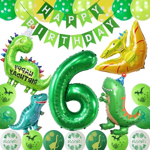COLANANA Dino Geburtstag Deko Set,6 jahre Kindergeburtstag Dino Geburtstag Deko mit Happy Birthday Girlande, Grün Gelb Dinos Luftballons für Dinosaurier Party Kindergeburtstag Geburtstags Dekoration COLANANA Dino Geburtstag Deko Set,6 jahre Kindergeburtstag Dino Geburtstag Deko mit Happy Birthday Girlande, Grün Gelb Dinos Luftballons für Dinosaurier Party Kindergeburtstag Geburtstags Dekoration von COLANANA