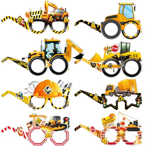 COLANANA Geburtstagsparty-Brillen-Dekoration, 8 Stück, Engineering-Fahrzeug, Themenparty-Dekorationen, lustige Papier-Geburtstage, Brillen-Dekoration, Geburtstage, Foto-Requisiten für Damen und Herren COLANANA Geburtstagsparty-Brillen-Dekoration, 8 Stück, Engineering-Fahrzeug, Themenparty-Dekorationen, lustige Papier-Geburtstage, Brillen-Dekoration, Geburtstage, Foto-Requisiten für Damen und Herren von COLANANA