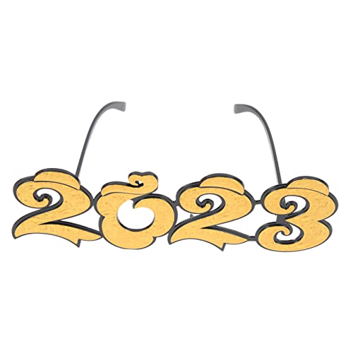 COLLBATH 1 Paar Partybrille silvester party zubehör new year decoration neujahrsdeko party brillen party glasses Kostümbrille Gläser Weihnachtsgeschenk Performance-Requisiten Stk Golden COLLBATH 1 Paar Partybrille silvester party zubehör new year decoration neujahrsdeko party brillen party glasses Kostümbrille Gläser Weihnachtsgeschenk Performance-Requisiten Stk Golden von COLLBATH
