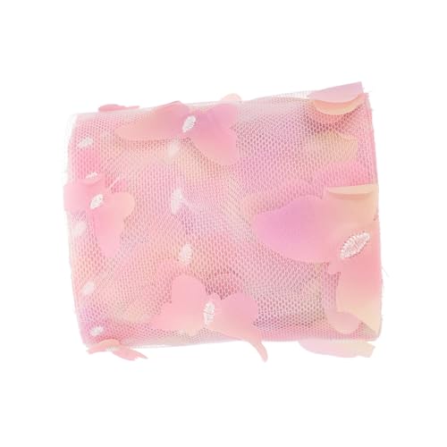 COLLBATH 1 Rolle Schmetterlingsband Für Streifen Stich Stickerei Nähen Kleidungszubehör Stickband Kleidung Trimmen Band Diy-bastelband Nähband Polyester Rosa von COLLBATH