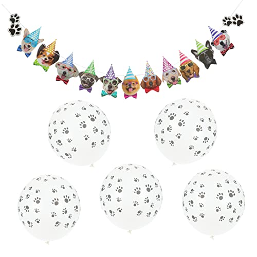 COLLBATH Ballon-banner-set mit Hundepfoten Haustier-partyzubehör für Die Geburtstagsfeier Von Hunden COLLBATH Ballon-banner-set mit Hundepfoten Haustier-partyzubehör für Die Geburtstagsfeier Von Hunden von COLLBATH