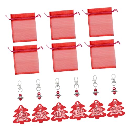 COLLBATH 1 Satz Weihnachts-schlüsselanhänger Aus Metall Kreative Weihnachtsbaum-dekoration Zum Aufhängen von COLLBATH