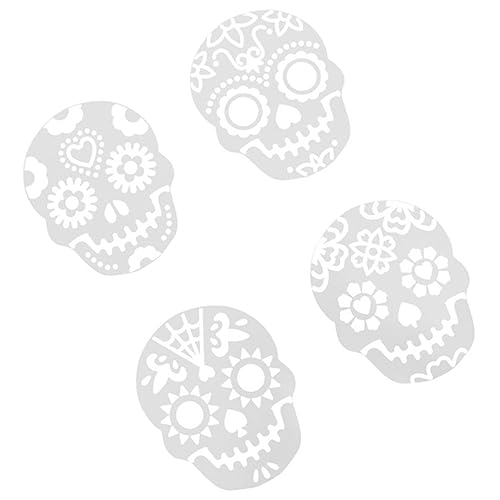 COLLBATH 1 Satz Halloween Skull Spray Cake Stencil Teiliges aus Lebensmittelechtem Material für Kreative Tortendekoration für Halloween Partys und Desserts COLLBATH 1 Satz Halloween Skull Spray Cake Stencil Teiliges aus Lebensmittelechtem Material für Kreative Tortendekoration für Halloween Partys und Desserts von COLLBATH