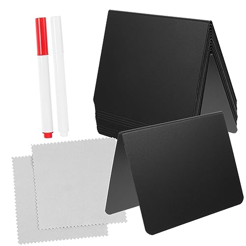 COLLBATH 1 Satz Mini-Tafelschild für den Tisch Ort Tafel mit wechselbaren Buchstaben Platzkarten Etikett Mini-Tafelschilder für Lebensmittel Tisch Tafel Zeichen Stoff Black von COLLBATH