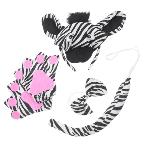 COLLBATH 1 Satz Zebra in Haarband Gekleidet Zebrakostüm Für Damen Karnevalszubehör Halloween-accessoires Karnevalskopfschmuck Für Damen Karnevals-kopfbedeckungen Für Frauen Baumwolle von COLLBATH