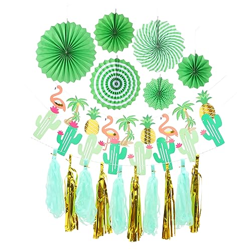 COLLBATH Hawaiianische Papierdeko Satz Mit Girlanden Bannern Für Party Dekoration Flamingo Hänge Ornament von COLLBATH