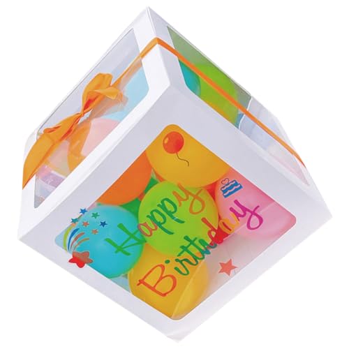 COLLBATH 1 Set-Box Ballon-Box Luftballons Babyboxen für die Babyparty klare Blockkästen Babygeschenke Nagelaufkleber Ballonboxen zum Geburtstag Geburtstagsparty-Zubehör von COLLBATH