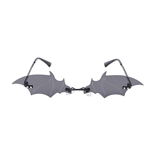 COLLBATH 1 Stück Fledermaus-Sonnenbrille lustig Party Szene Kinderzubehör Halloween-Brille Fledermäuse gläser Sonnenbrille in Fledermausform Sonnenbrille aus Metall Outdoor-Brille Schwarz von COLLBATH