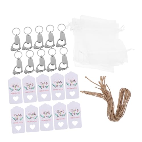 COLLBATH 10 Sets Fuß Flaschenöffner Babyparty Für Jungen Dankesanhänger Fußabdruck Schlüsselanhänger Party Für Neugeborene Babyparty Babyparty von COLLBATH