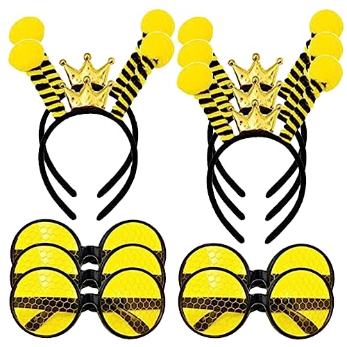 COLLBATH 10 Stück Bienen-Cosplay-Kostüm Gläser Festival Karikatur Stirnband Erwachsene halloween costume halloween kleidung hairbands Bienenpartyzubehör Bienenkostüm für Stoff Yellow COLLBATH 10 Stück Bienen-Cosplay-Kostüm Gläser Festival Karikatur Stirnband Erwachsene halloween costume halloween kleidung hairbands Bienenpartyzubehör Bienenkostüm für Stoff Yellow von COLLBATH