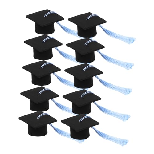 COLLBATH 10 Stück Grad Party Cupcake Topper Grad-Hut-Topper Abschluss Dekorationen Papierkuchen -Topper Grad Cupcake Topper Partyzubehör Kuchendekoration Vlies von COLLBATH