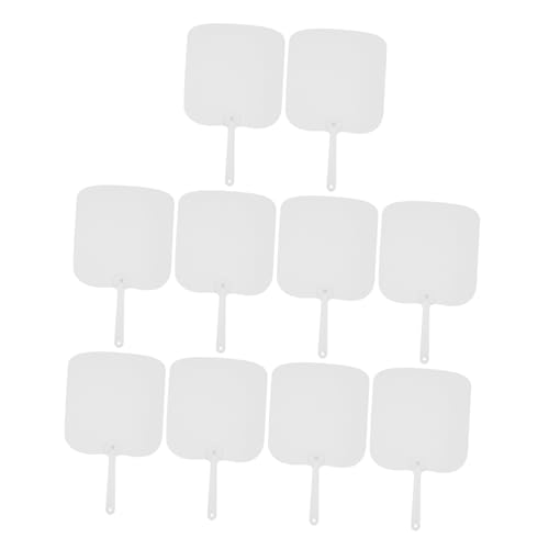 COLLBATH 10 Stück Teiliges DIY Sublimations Fan Set Handgefertigte Leere Handventilatoren für Kirchenpartys und Bastelarbeiten Dekorative Pet Fans für Kreative Gestaltung von COLLBATH