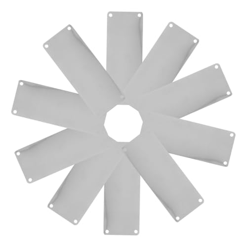 COLLBATH 10 Stück Teiliges Edelstahl Namensschild mit Löchern Blanko Metallplatte für DIY Gravur Professionelle Türbeschilderung Einfach zu Montieren Vielseitig Nutzbar für Büro und Zuhause von COLLBATH