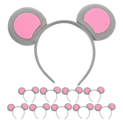 COLLBATH 10 Stück Teiliges Graues Mausohren Haarband für Kostüme Leicht Einfach zu Tragen für Halloween Geburtstagsfeiern und Cosplay Sorgt für Unvergessliche Events COLLBATH 10 Stück Teiliges Graues Mausohren Haarband für Kostüme Leicht Einfach zu Tragen für Halloween Geburtstagsfeiern und Cosplay Sorgt für Unvergessliche Events von COLLBATH