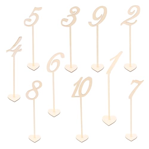 COLLBATH 10 Stücke Holz Sitz Zeichen Tischkarten Hochzeit Liefert Tisch Anzahl Karten Hochzeit Tisch Karten Sitz von COLLBATH